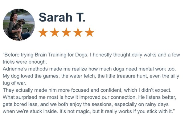 Dog owner testimonial 2